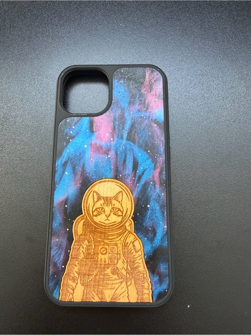 NWOT Carved Traveler iPhone 13/14 Cases Wood Resin MagSafe Astro Whiskers Cosmos
